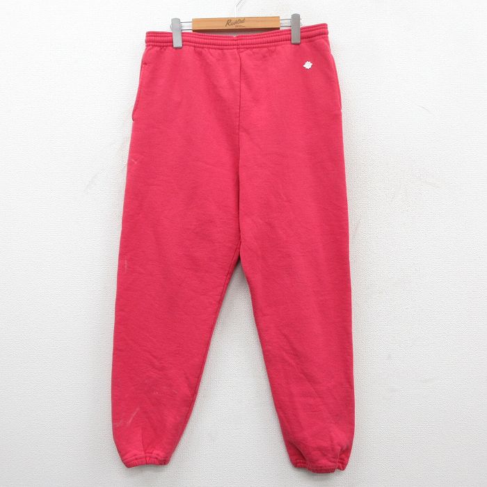 W36★古着 ジャージーズ スウェット パンツ メンズ 90年代 90s USA製 濃ピンク 26jan06