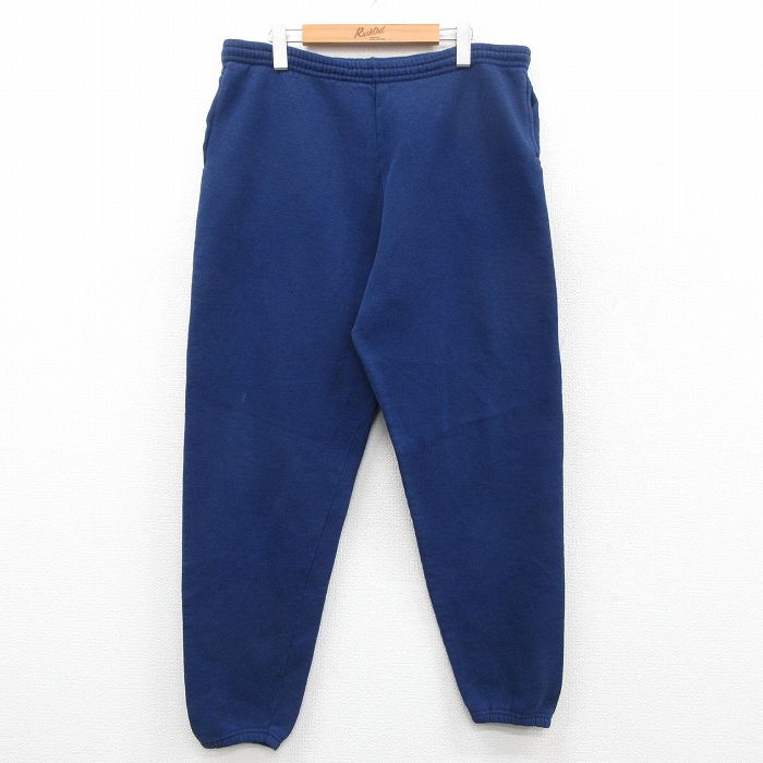 W38★古着 リー Lee スウェット パンツ メンズ 90年代 90s 無地 紺 26jan06