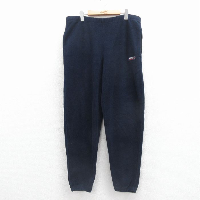 W37★古着 ノーティカ ブランド フリース パンツ メンズ 90年代 90s コンペティション USA製 紺 26jan08