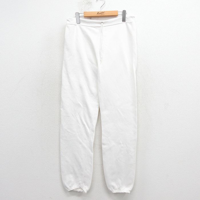 W33★古着 TULTEX スウェット パンツ メンズ 80年代 80s 無地 USA製 白 26jan24