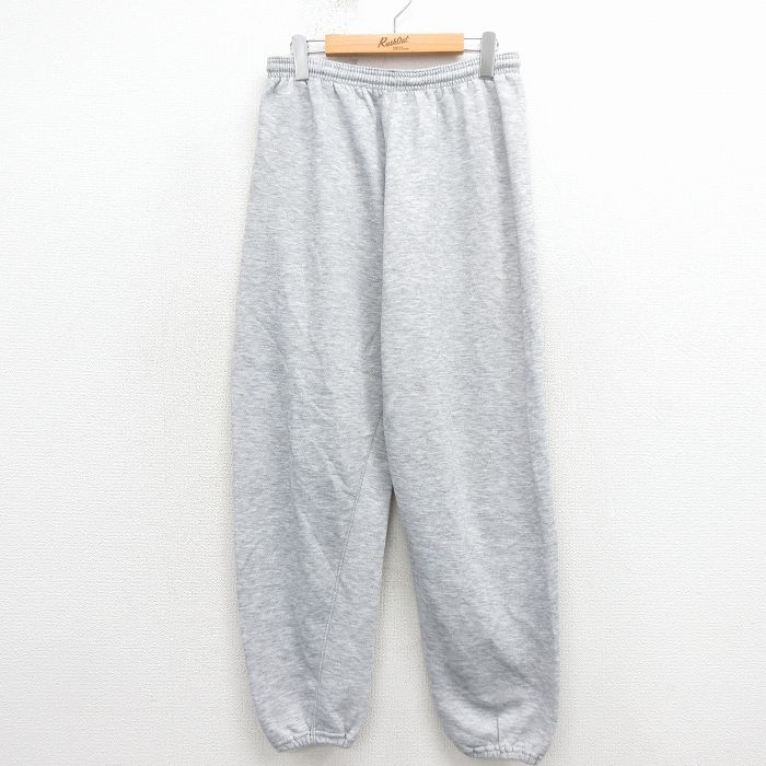 W33★古着 スウェット パンツ メンズ 80年代 80s 無地 USA製 グレー 霜降り 26jan24