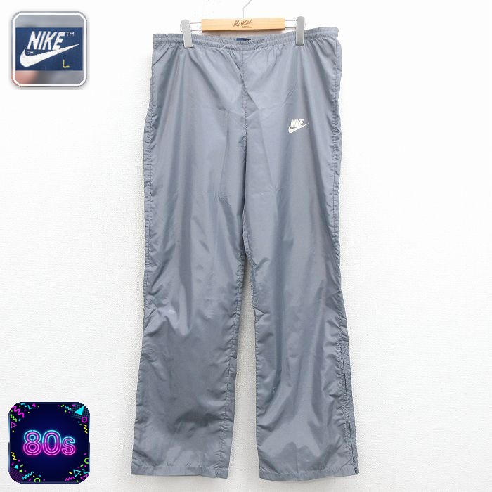【50%OFF】ナイキ 80s パンツ ワンポイントロゴ グレー W34 | 古着