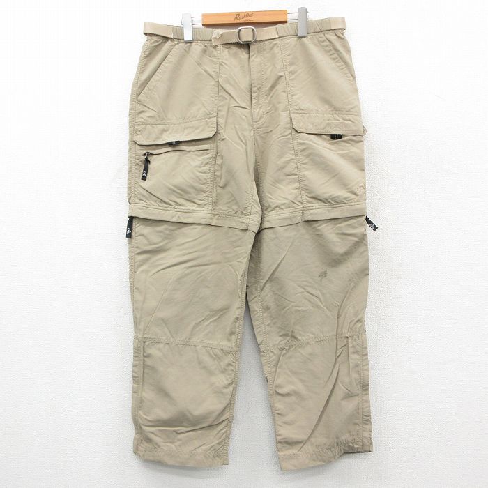W32★古着 EMS デタッチャブル ナイロン パンツ メンズ ベージュ 26feb09