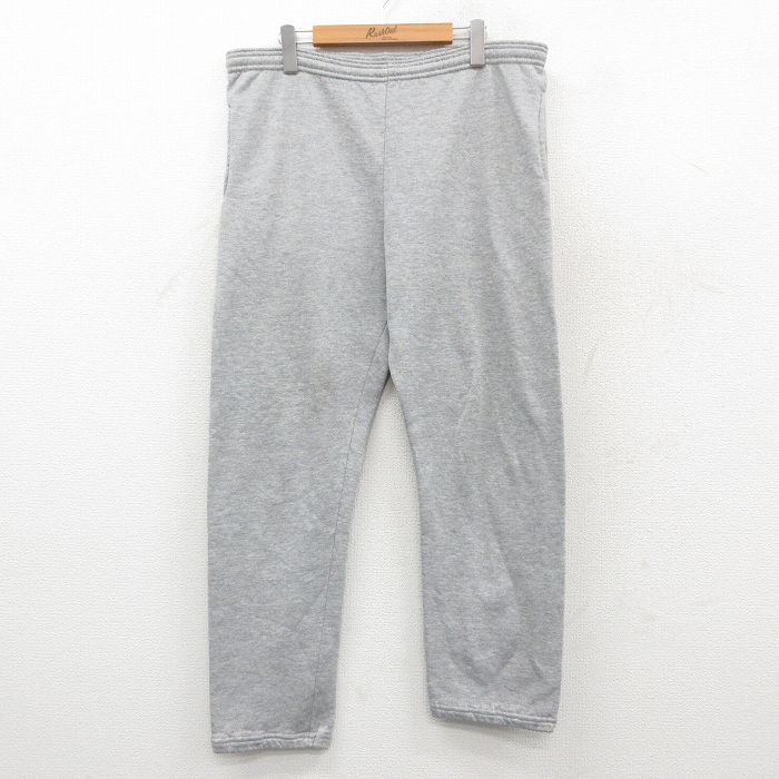 W36★古着 ラッセル スウェット パンツ メンズ 90年代 90s 無地 USA製 グレー 霜降り 26feb14