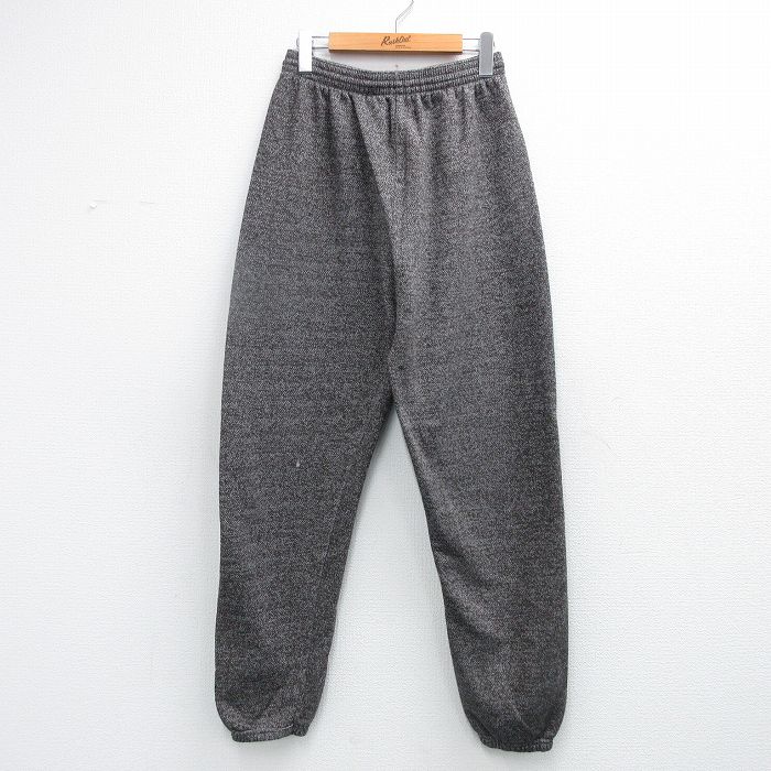 W33★古着 ヘインズ スウェット パンツ メンズ 90年代 90s 無地 USA製 グレー 霜降り 26feb24