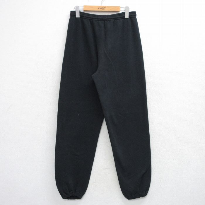 W36★古着 ジャージーズ スウェット パンツ メンズ 80年代 80s 無地 黒 26mar10