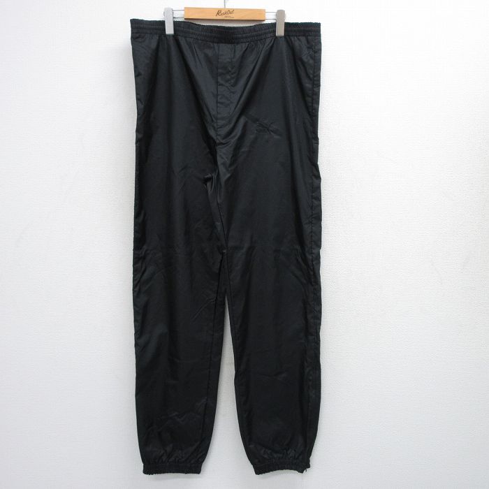 W35★古着 プーマ puma ナイロン パンツ メンズ 90年代 90s ワンポイントロゴ 黒 26mar10