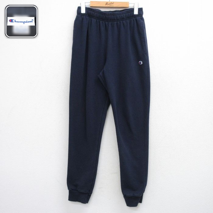 チャンピオン スウェットパンツ ワンポイントロゴ ネイビー W32 | 古着