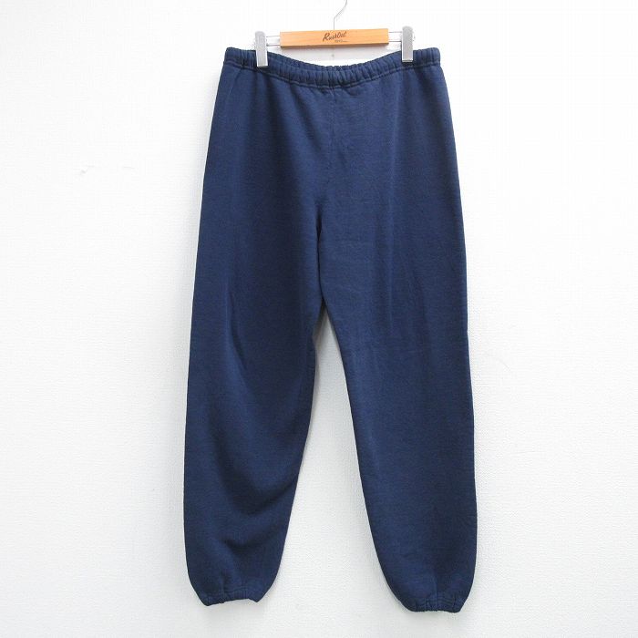 W35★古着 ラッセル スウェット パンツ メンズ 90年代 90s 無地 USA製 濃紺 26mar19