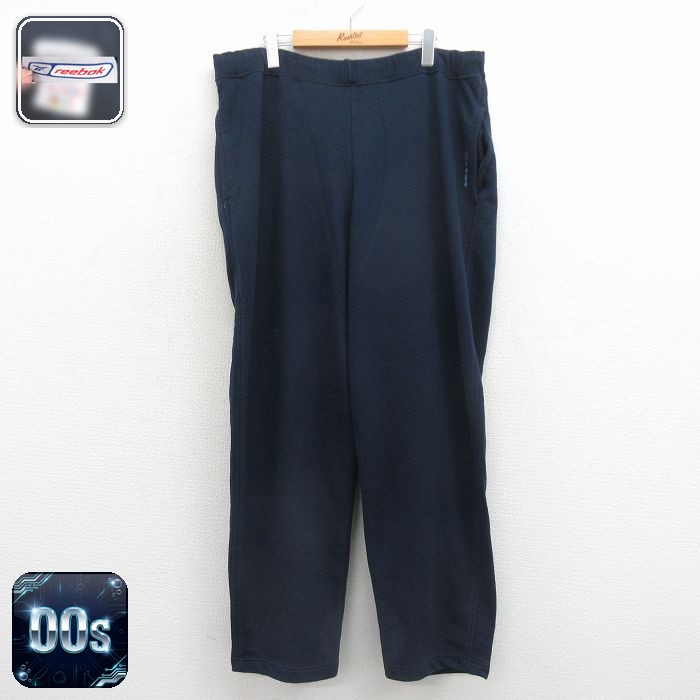 リーボック 00s スウェットパンツ ワンポイントロゴ ネイビー W39 | 古着