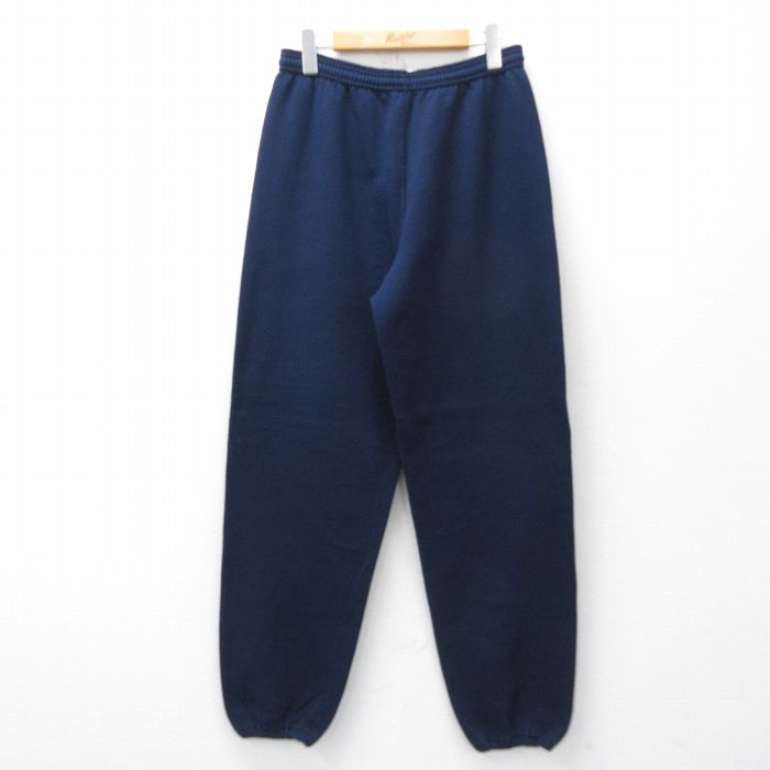 W33★古着 ジャージーズ スウェット パンツ メンズ 90年代 90s 無地 USA製 紺 26apr10