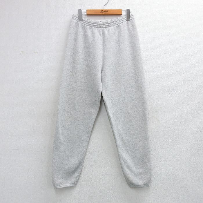 W30★古着 スウェット パンツ メンズ 90年代 90s 無地 USA製 薄グレー 霜降り 26apr14