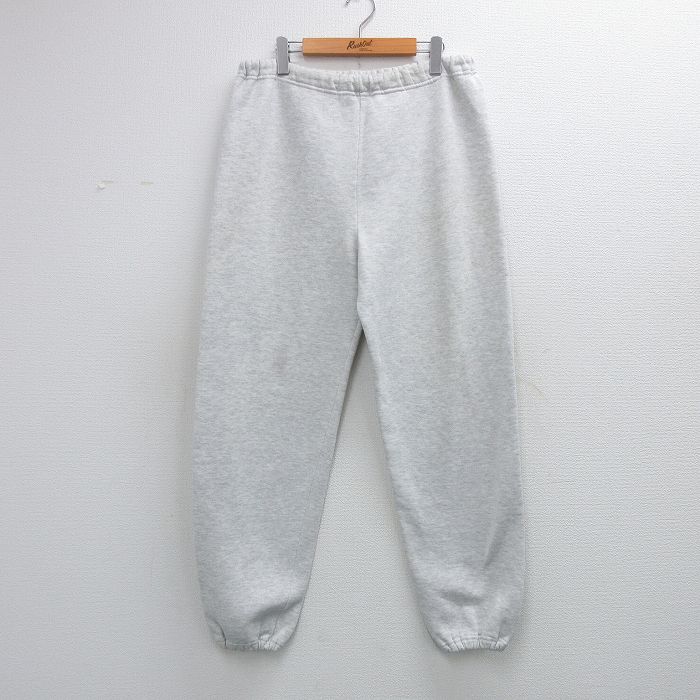 W34★古着 ラッセル スウェット パンツ メンズ 90年代 90s 無地 USA製 薄グレー 霜降り 26apr14
