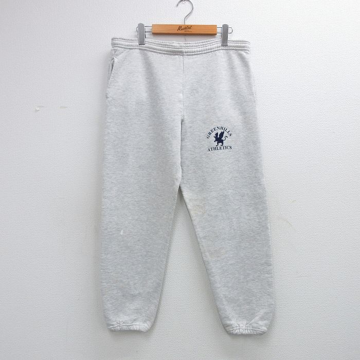 W31★古着 ジャージーズ スウェット パンツ メンズ 90年代 90s GREENHILLS USA製 薄グレー 霜降り 26apr14