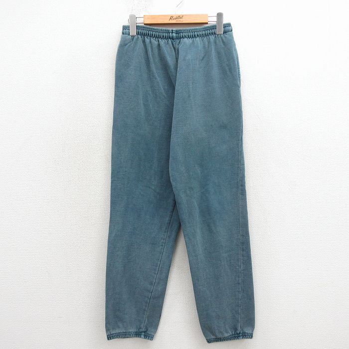 90s スウェットパンツ グリーン 実寸W30 | 古着