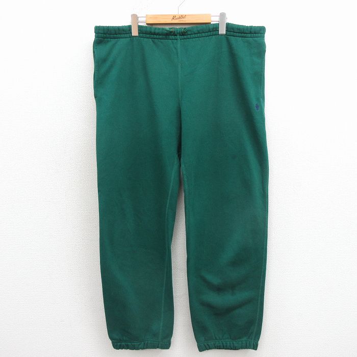 ラルフローレン 90s スウェットパンツ ワンポイントロゴ グリーン W36 | 古着