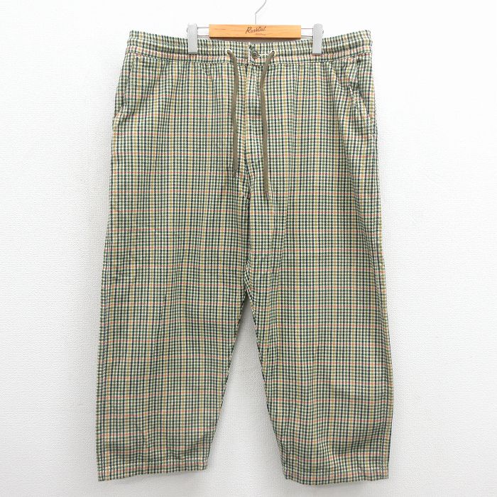 リーバイス W41★古着 イージーパンツ チェック グリーン 実寸W41 | 古着