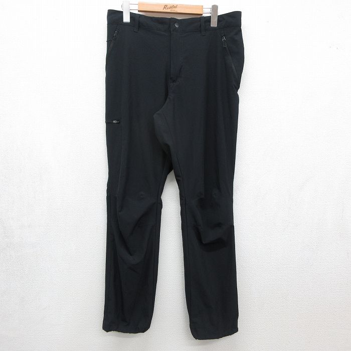 コロンビア ワンポイントロゴパンツ ブラック 実寸W35 | 古着