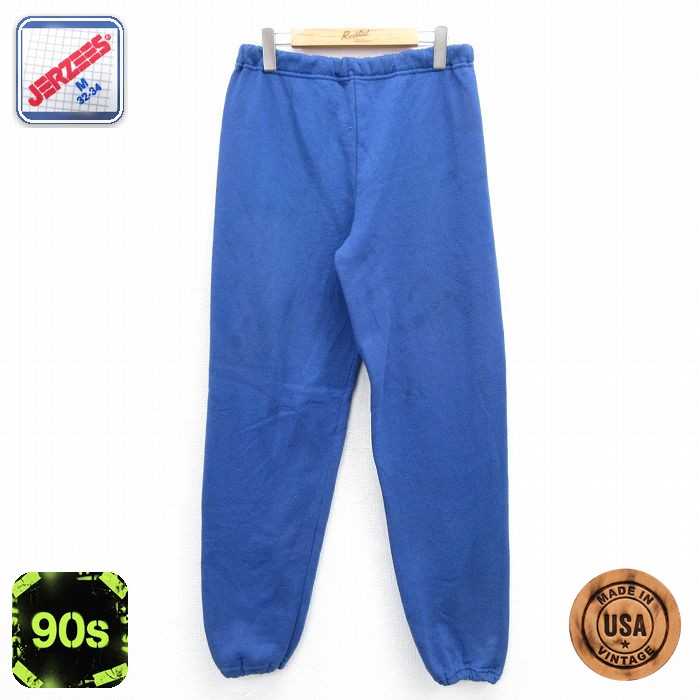 ジャージーズ 90s スウェットパンツ ブルー 実寸W32 | 古着