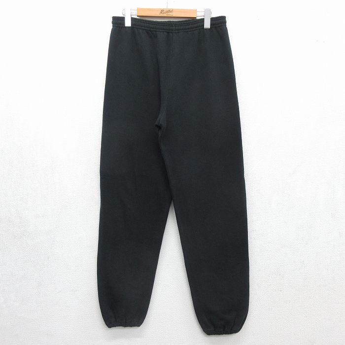 W35★古着 ジャージーズ スウェット パンツ メンズ 90年代 90s 無地 USA製 ブラック 26jul10