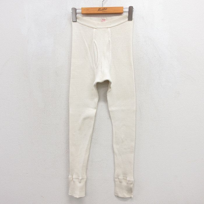 ヘルスニット 70s サーマルパンツ 生成り ベージュ 実寸W29 | 古着