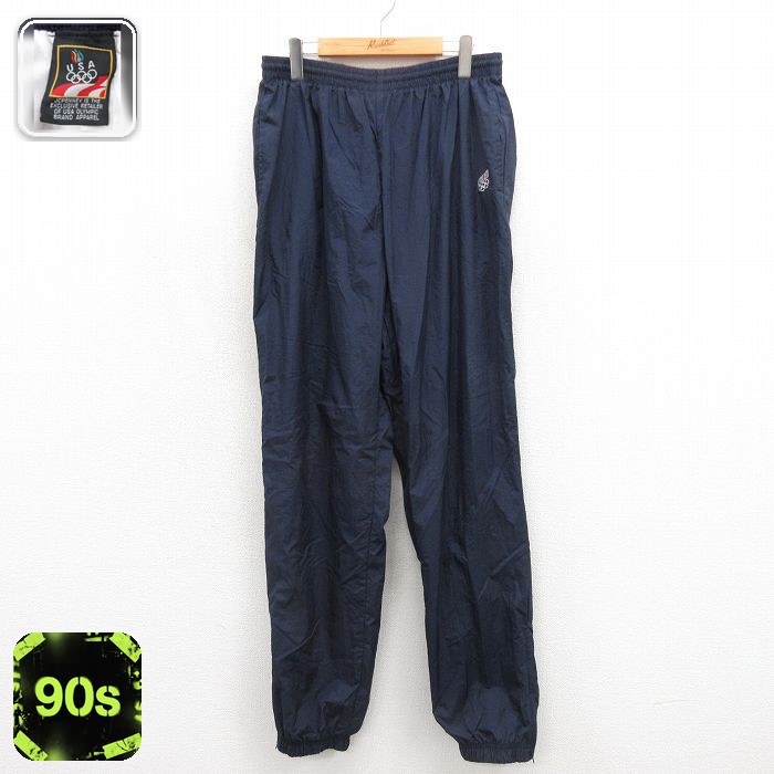 JCペニー 90s ナイロンパンツ ネイビー 実寸W36 | 古着