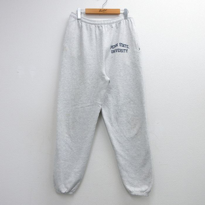 W33★古着 チャンピオン Champion スウェット パンツ メンズ 90年代 90s PENN グレー 霜降り 26aug06