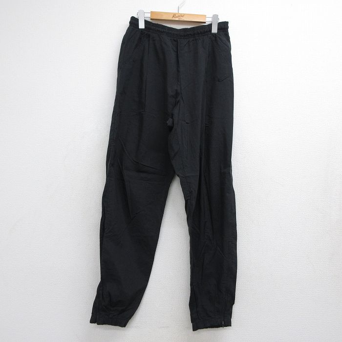 ナイキ 00s ナイロンパンツ ワンポイントロゴ ブラック 実寸W33 | 古着