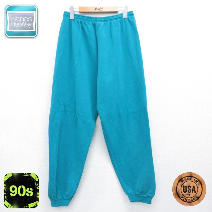 ヘインズ 90s パンツ グリーン 実寸W34 | 古着