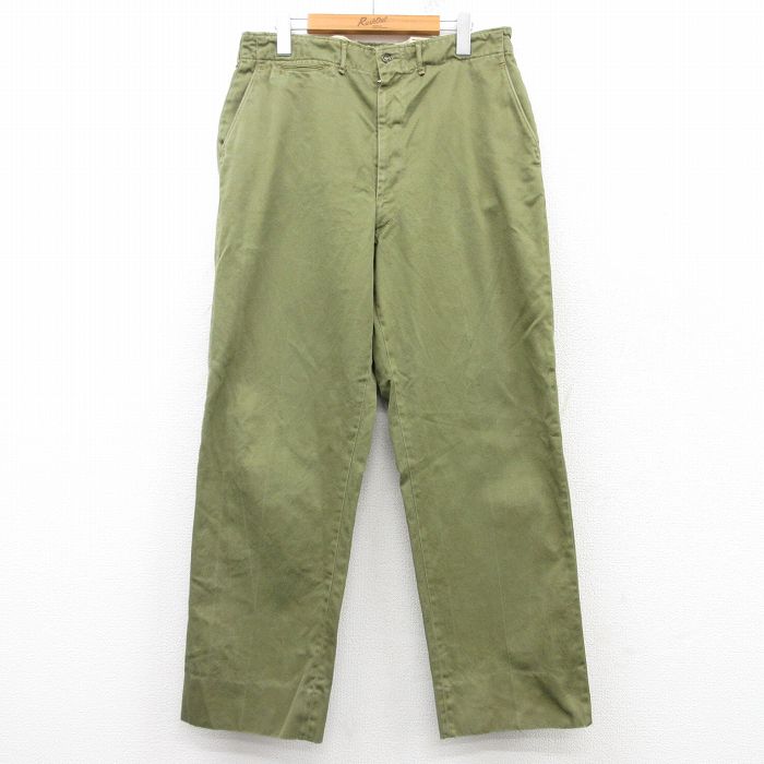 W34★古着 ビンテージ パンツ メンズ 60年代 60s タロン 緑 グリーン 【spe】 25mar12 中古 ボトムス ロング