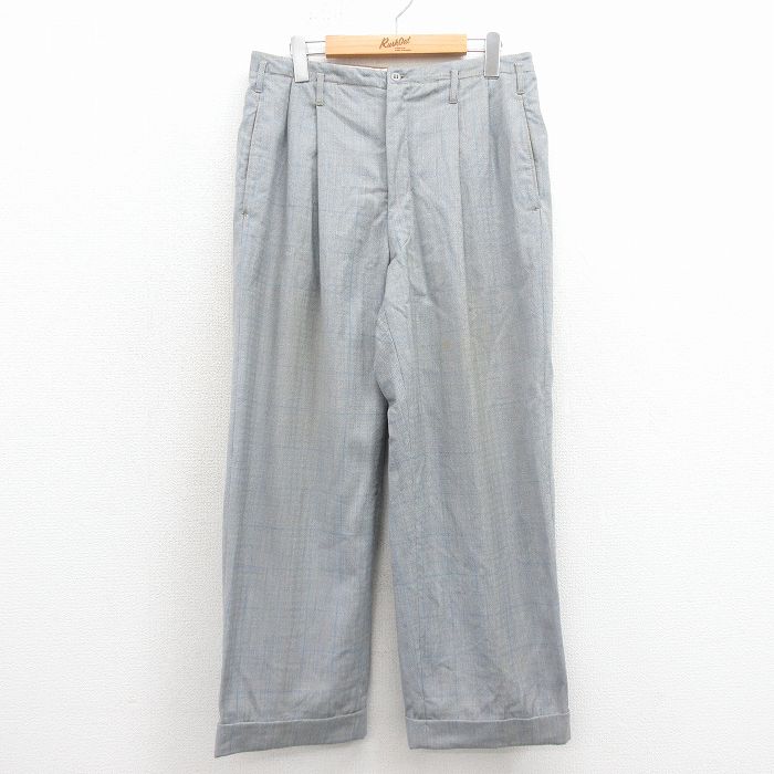 W32★古着 ビンテージ パンツ メンズ 60年代 60s タロン グレー他 チェック 26jan16