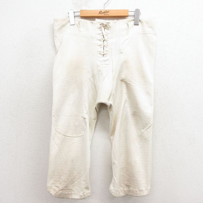 W36★古着 チャンピオン champion ビンテージ パンツ メンズ 70年代 70s USA製 白 26jan16