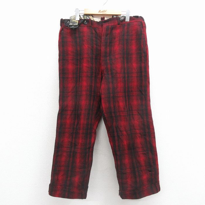 【20%OFF】60s ハンティングパンツ サスペンダー付き レッド W36 | 古着