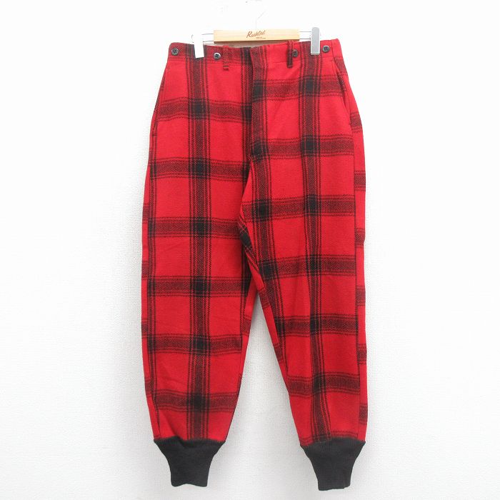 60s ハンティングパンツ レッドチェック W31 | 古着