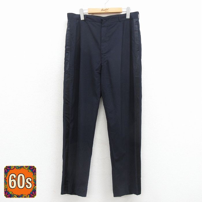 60s パンツ ネイビー W35 | 古着