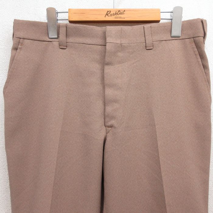 古着通販 W33☆古着 ビンテージ スラックス パンツ メンズ 70年代 70s