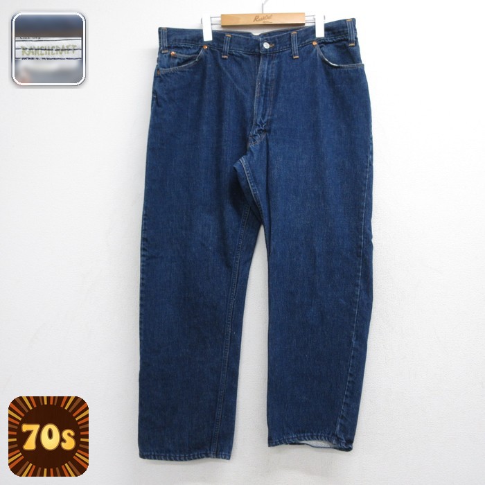 ランチクラフト 70s ジーンズ タロン ネイビー 実寸W36 | 古着