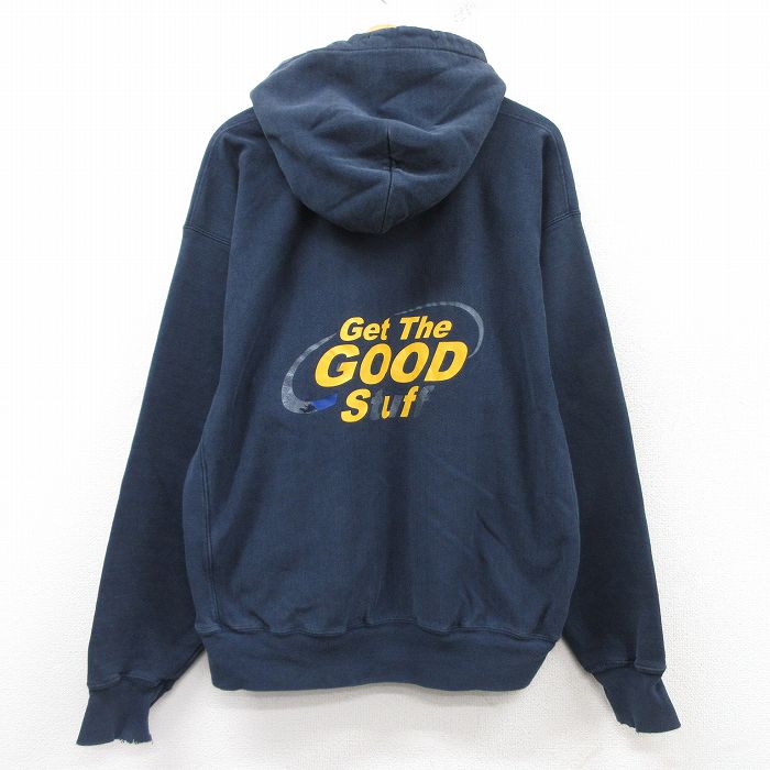 【50%OFF】XL★古着 長袖 チャンピオン Champion リバースウィーブ パーカー メンズ 00年代 00s NAPA スタッフ 大きいサイズ 紺 ネイビー 25feb15 中古 スウェット スエット トレーナー トップス
