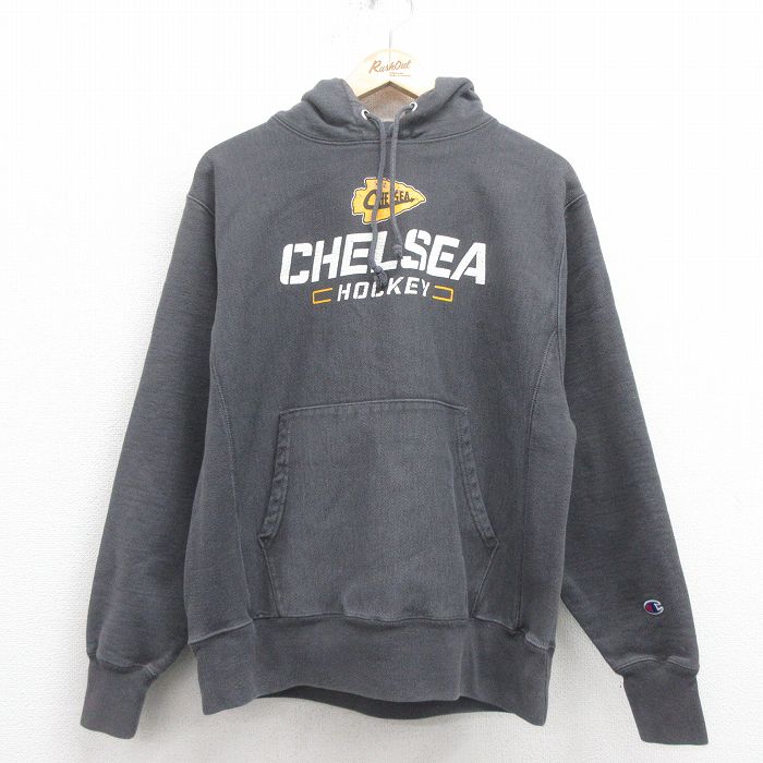 L★古着 長袖 チャンピオン Champion リバースウィーブ パーカー メンズ チェルシー 25sep02 中古 スウェット スエット トレーナー トップス