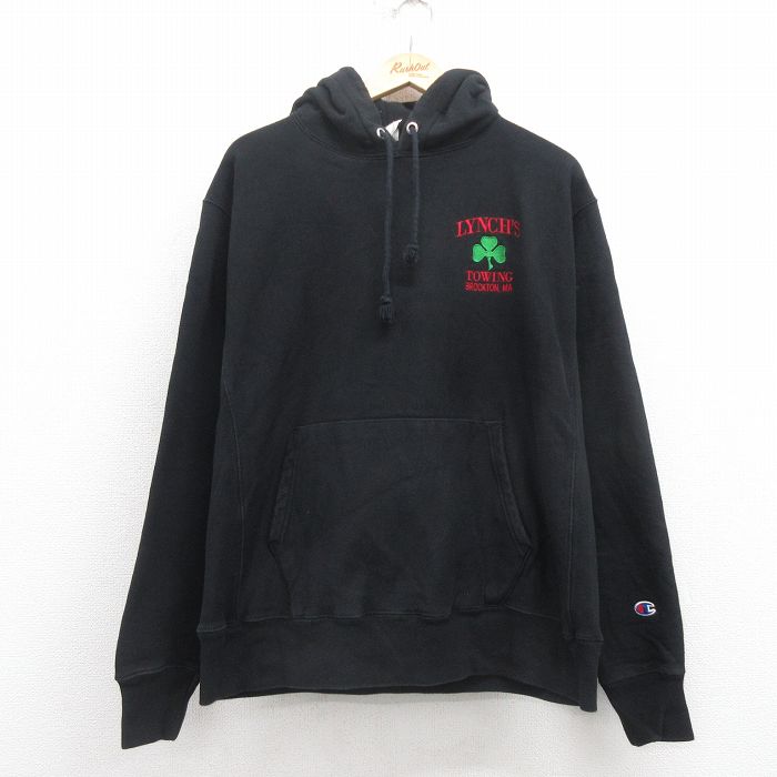 L★古着 長袖 チャンピオン Champion リバースウィーブ パーカー メンズ クローバー 25sep02 中古 スウェット スエット トレーナー トップス
