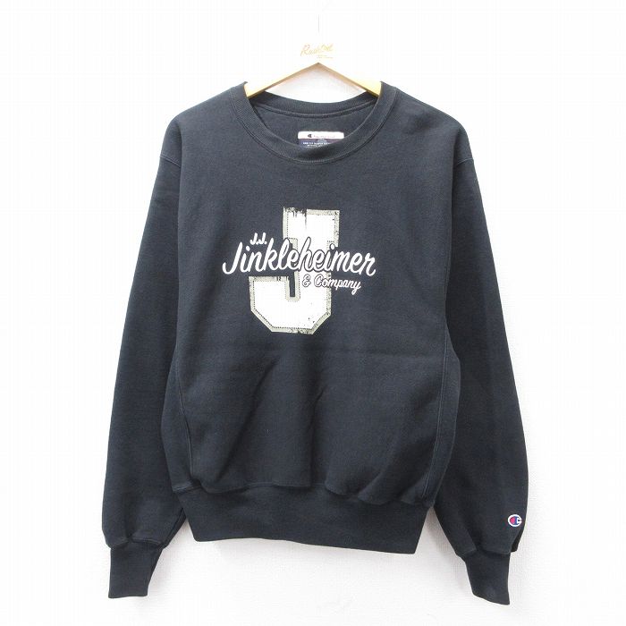 【50%OFF】チャンピオン 00s リバースウィーブスウェット Jinkleheimer ブラック L | 古着