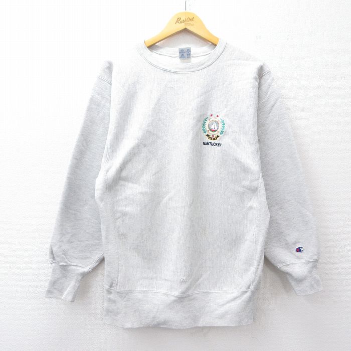 チャンピオン 90s リバースウィーブスウェット ナンタケット グレー M | 古着
