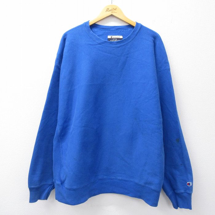 【50%OFF】チャンピオン 00s リバースウィーブスウェット ブルー XL | 古着
