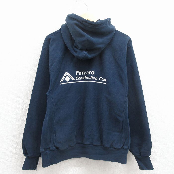 【50%OFF】チャンピオン 00s リバースウィーブパーカー Ferraro ネイビー M | 古着