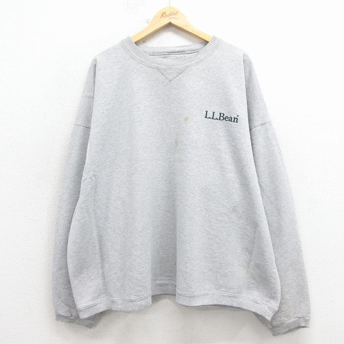 XL★古着 チャンピオン champion 長袖 スウェット メンズ 00年代 00s エルエルビーン 大きいサイズ クルーネック グレー 霜降り【spe】 26jan23