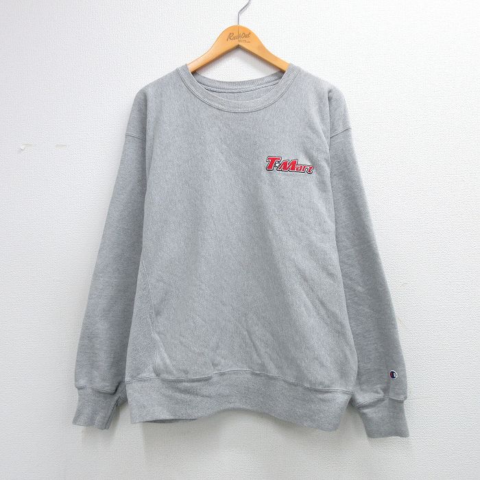 チャンピオン 00s リバースウィーブ長袖 T mart グレー XL | 古着