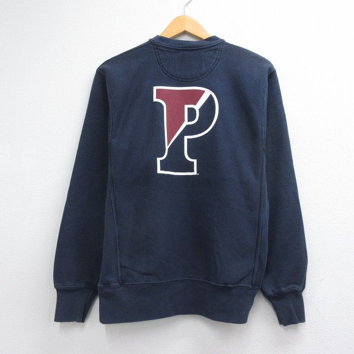 チャンピオン 00s リバースウィーブ長袖 PENN ネイビー メンズM相当 | 古着