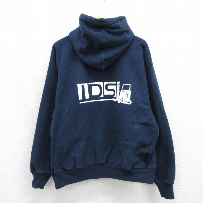 チャンピオン 00s リバースウィーブパーカー IDS ネイビー メンズXL相当 | 古着