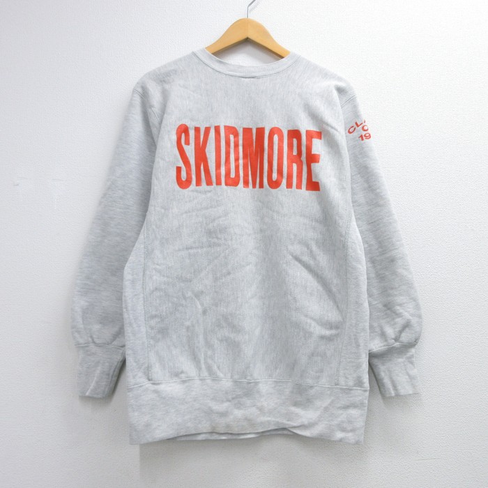 M★古着 チャンピオン Champion 長袖 チャンピオンリバースウィーブ メンズ 90年代 90s クルーネック USA製 グレー 霜降り【spe】 26sep02