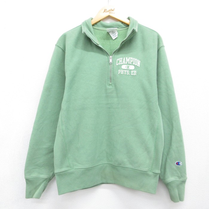 古着通販 L☆古着 Champion 長袖 チャンピオンリバースウィーブ ハーフ